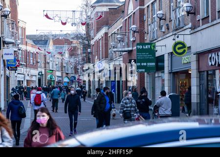 Limerick, Ireland-January, 15,2022.View on the Cruise's St, Stock Photo