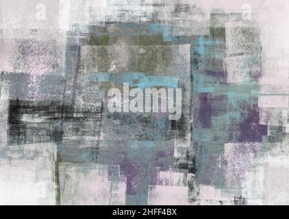 Handmade multilayered creative background made with various painting media Stock Photo