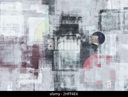 Handmade multilayered creative background made with various painting media Stock Photo