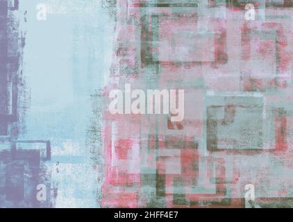 Handmade multilayered creative background made with various painting media Stock Photo