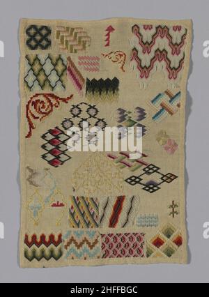 Sampler, France, 18th/19th century. Stock Photo