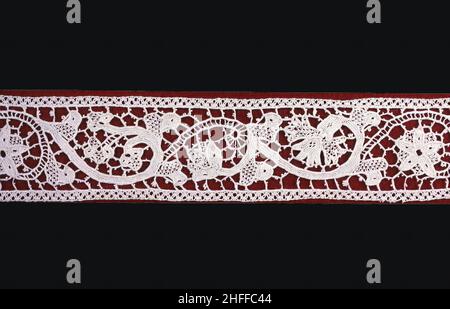 Insertion, England, Late 19th century (based on 17th century English lace prototype). Stock Photo
