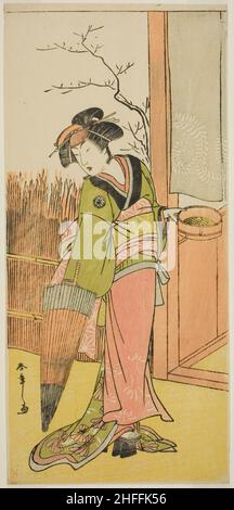 The Kabuki Actor Segawa Kikunojo in the Role of a Courtesan Reading a ...