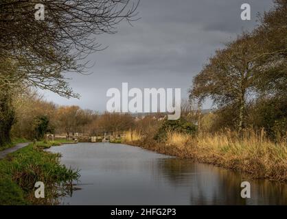 Lock on Bude Camal, Cornwall. Stock Photo