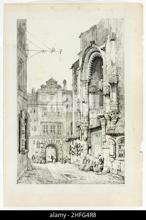 Thein Church, Prague, 1833. Stock Photo