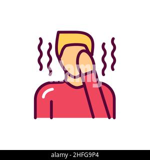 Weakness line icon. Isolated vector element. Stock Vector