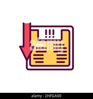 Weight loss line icon. Isolated vector element. Stock Vector