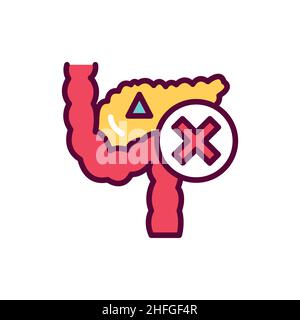 Pancreas line icon. Isolated vector element. Stock Vector