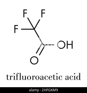 Trifluoroacetic acid (TFA) molecule. Skeletal formula Stock Vector ...