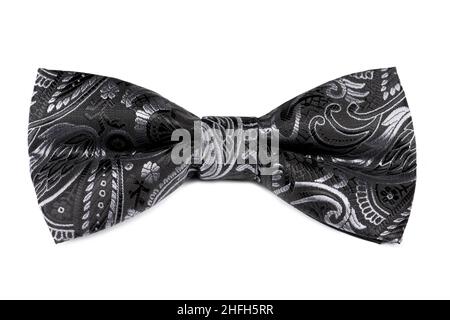 Black bow tie on the white background Stock Photo