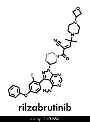 Rilzabrutinib Drug Molecule. Skeletal Formula Stock Vector Image & Art ...