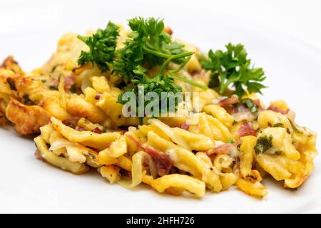 cheese spaetzle Stock Photo