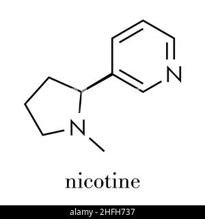 Nicotine tobacco stimulant molecule. Main addictive component in ...