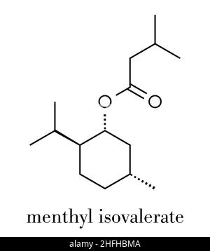 Validol Structure Menthyl isovalerate, validolum, validol molecule. It is drug, menthyl ...