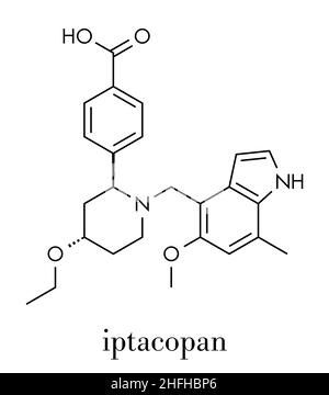 Iptacopan Drug Molecule. Skeletal Formula Stock Vector Image & Art - Alamy