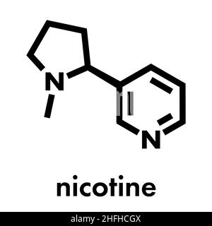 Nicotine Tobacco Stimulant Molecule. Main Addictive Component In 