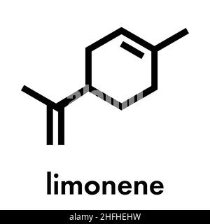 Limonene (D-limonene) Citrus Scent Molecule. Skeletal Formula Stock ...