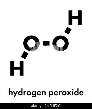 Hydrogen peroxide molecule. Reactive oxygen species (ROS). Used as ...