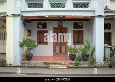 Georgetown, Penang, Malaysia - Jan 2nd 2022: A heritage house in George Town, Penang. Stock Photo