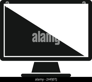 Tv monitor icon simple vector. Pc display. Screen computer Stock Vector