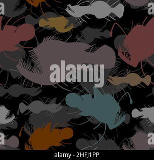 Angler Deep sea fish pattern seamless. Deep-sea fish background Stock Vector