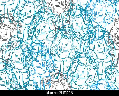 Astronaut pixel art pattern seamless. pixelated hand drawing cosmonaut background. 8bit spaceman Vector texture. Old video game graphics ornament Stock Vector
