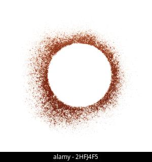 Coffee powder circle on white background Stock Photo