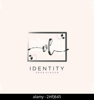 VL Handwriting logo vector art of initial signature, wedding, fashion, jewerly, boutique, floral and botanical with creative template for any company Stock Vector