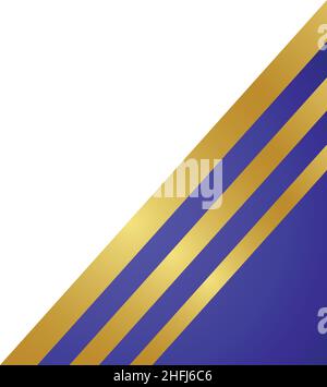 Abstract luxury panoramic white background with golden stripes - Vector illustration Stock Vector