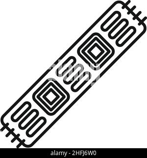 Smd led strip icon outline vector. Diode light. Stripe tape Stock Vector