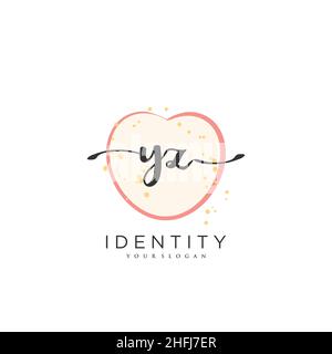 YZ Handwriting logo vector art of initial signature, wedding, fashion, jewerly, boutique, floral and botanical with creative template for any company Stock Vector