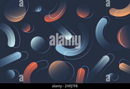 Abstract gradient color geometric design of pattern style background. Overlapping with artwork template background. Stock Vector