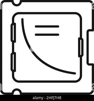 Processor cpu icon outline vector. Chip cpu. Data core Stock Vector