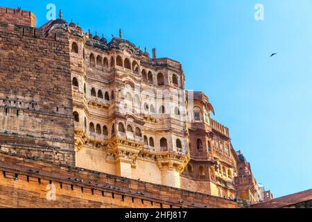 famous meherangarh fort in jodhpur - india Stock Photo