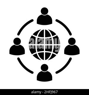 outsource icon vector for graphic design, logo, web site, social media, mobile app, ui illustration Stock Vector