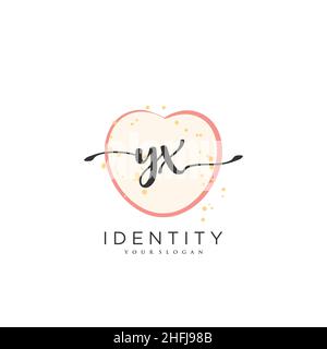 YX Handwriting logo vector art of initial signature, wedding, fashion, jewerly, boutique, floral and botanical with creative template for any company Stock Vector