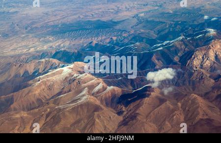 The Baba Mountain range of the Hindu Kush between Kabul and Kandahar in Afghanistan Stock Photo