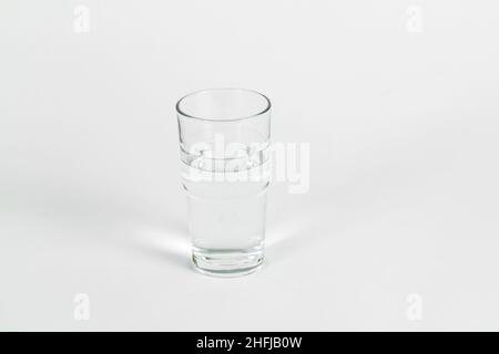 glass with water with white background Stock Photo