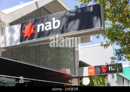 National Australia Bank NAB bank branch in Mona Vale,Sydney,Australia Stock Photo