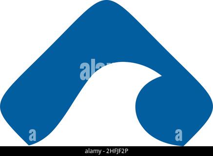 Wave icon logo design inspiration vector template Stock Vector