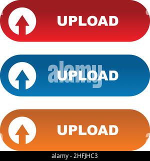 Upload icon logo design inspiration vector template Stock Vector
