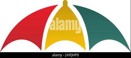 Umbrella icon logo design vector template Stock Vector