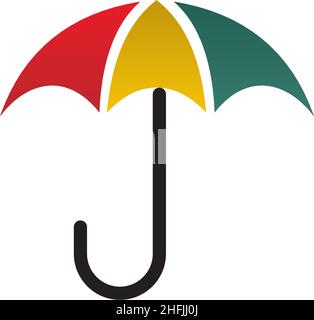 Umbrella icon logo design vector template Stock Vector