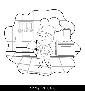 girl chef coloring pages