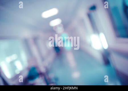 Medical hospital building, unfocused background with space for your designing. Stock Photo