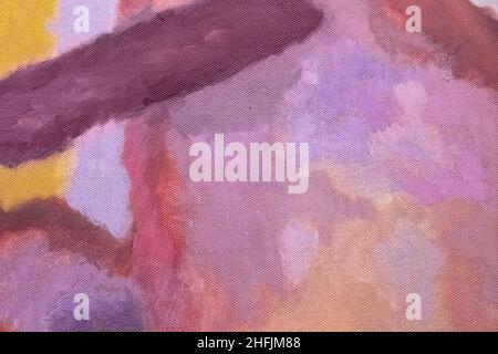 Abstract art background light purple and lilac colors. Watercolor painting on canvas with violet gradient. Fragment of artwork on paper with pattern. Stock Photo
