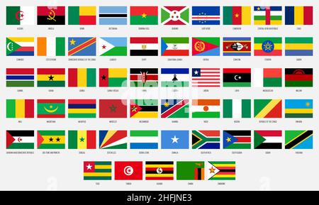 Africa vector national flag collection Stock Vector
