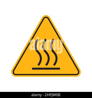 hot surface warning sign icon vector for graphic design, logo, website, social media, mobile app, UI illustration Stock Vector