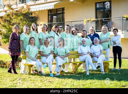 Nursing female team together portrait out side . high quality photo  Stock Photo