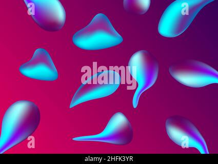 abstract background Fluid style purple color tone gradient background wallpaper Stock Vector